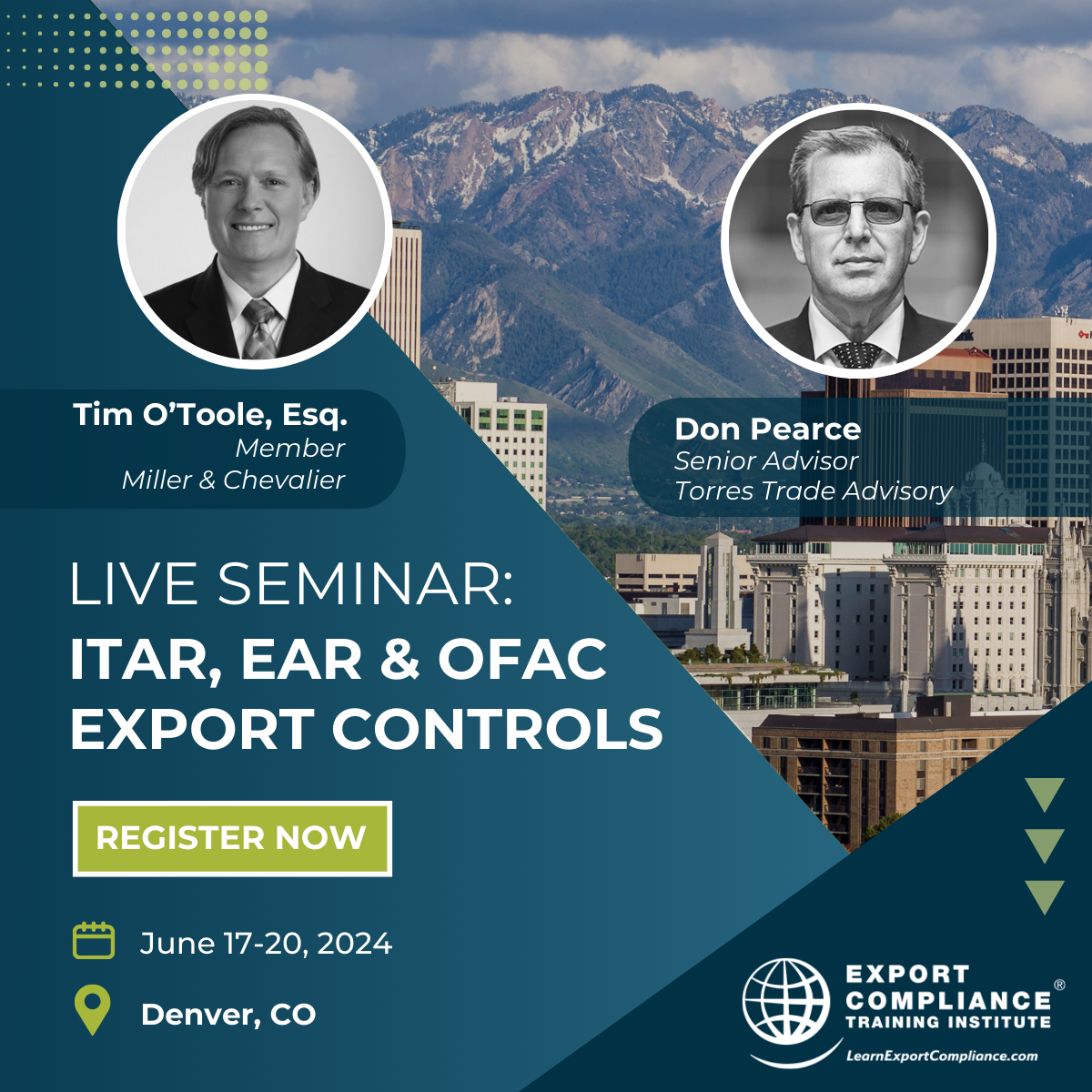 Export Compliance Training Institute (ECTI) Presents ITAR, EAR and